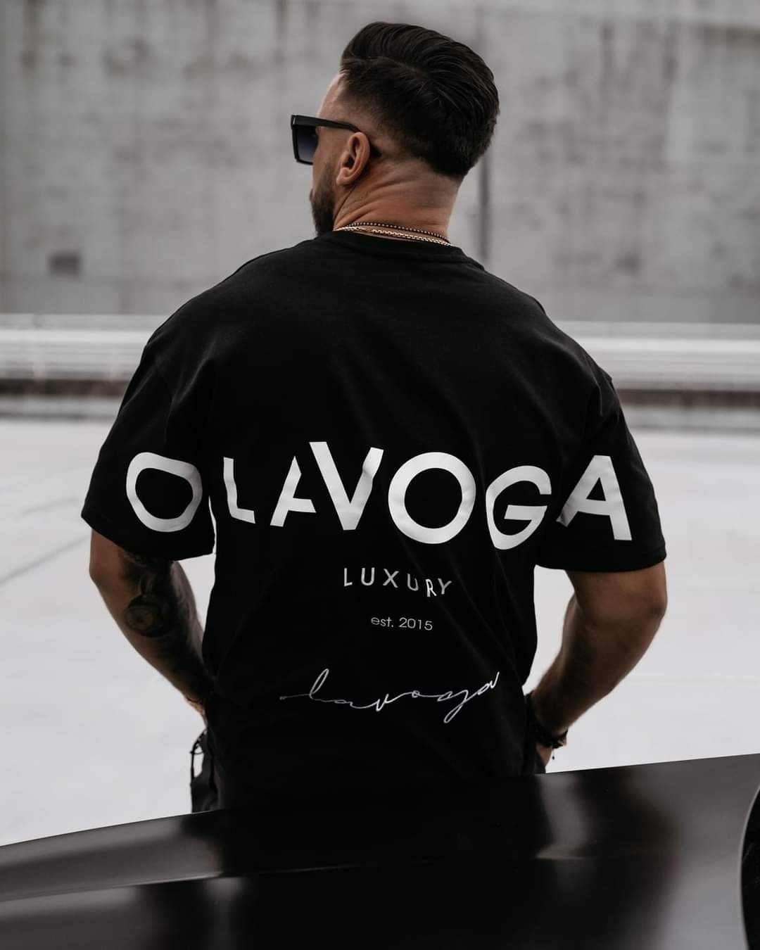 T-shirt męski Olavoga Themis M L XL czarny biały beżowy