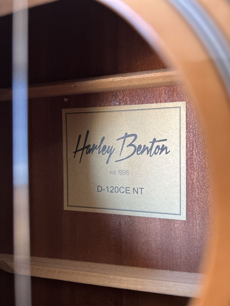 Harley Benton gitara elektroakustyczna + wzmacniacz + akcesoria
