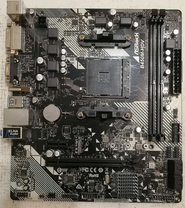 Продам материнскую плату ASRock B450M-HDV, Socket AM4, DDR4.