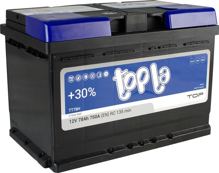 Автомобільний акумулятор Topla 78 Ah/12V TOP Euro (0)