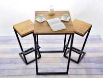 Zestaw Stolik Z Hokerami  Loft