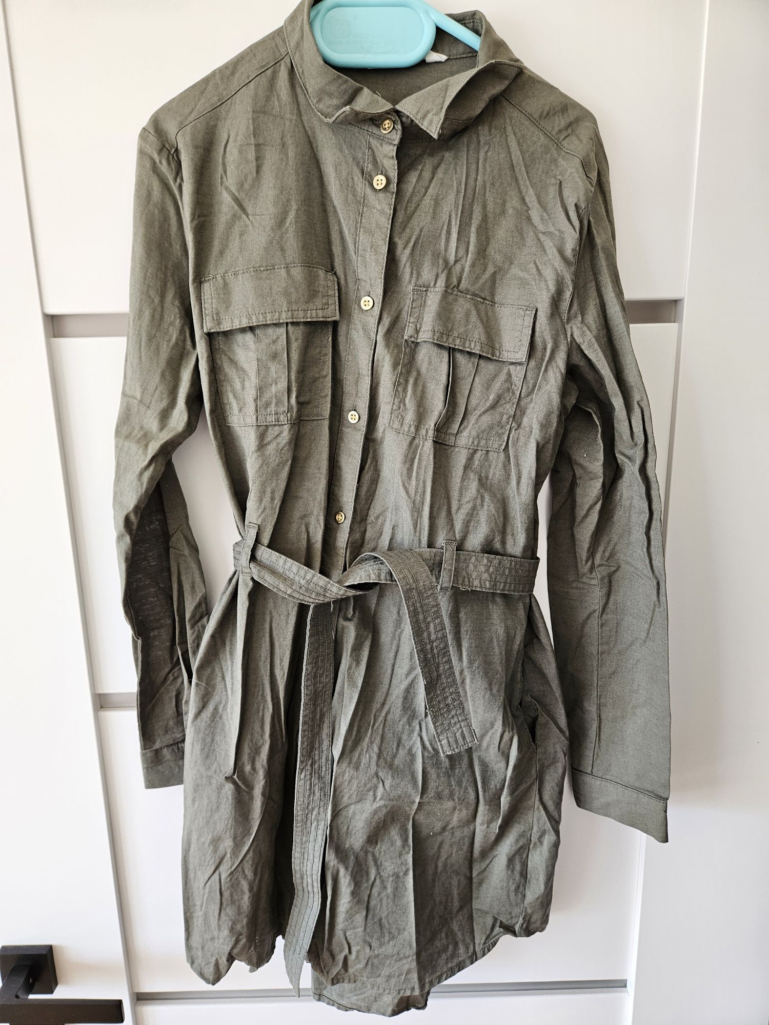 Sukienka dziewczęca H&M 158 z paskiem letnia