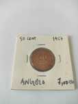Moeda de 50 centavos em cobre 1957 Angola
