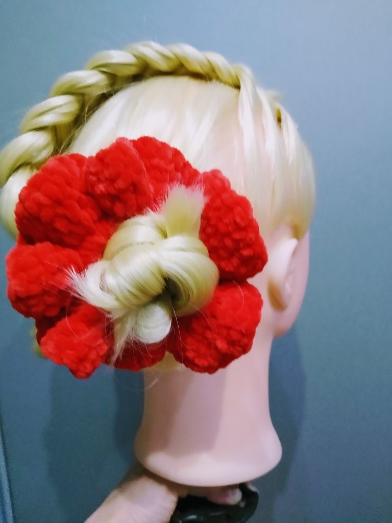 Scrunchie Frotka Gumka Skranczi do włosów na szydelku