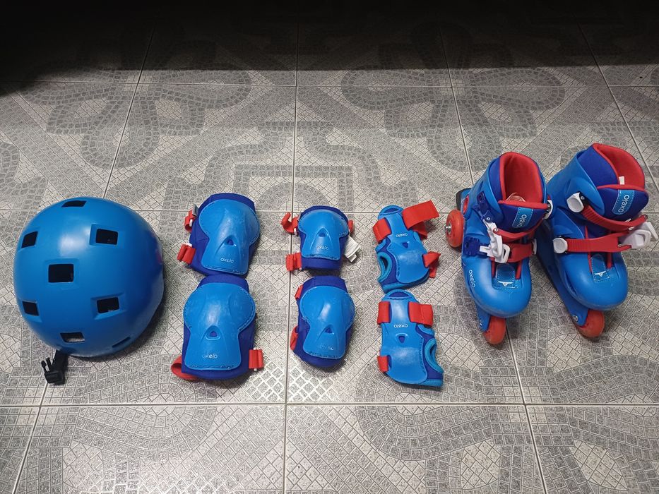Patins criança  play3  + equipamento de protecção