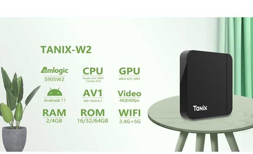 Smart TV box Tanix TX5 S905Y5 4/32 W2 S905W2  2/16 4/32 тв приставка