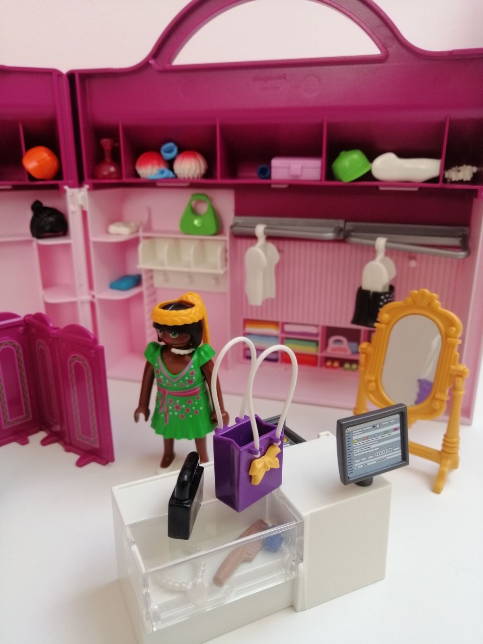 Playmobil garderoba przymierzalnia sklep z walizką ORYGINALNE