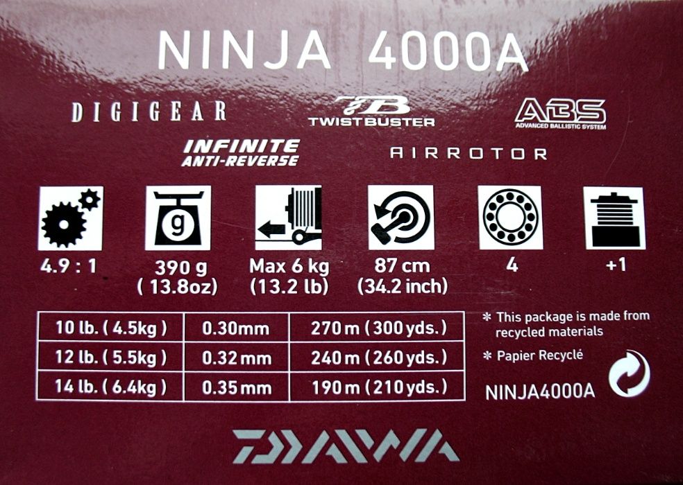 Daiwa Ninja 4000A - nowa szpula oryginalna.