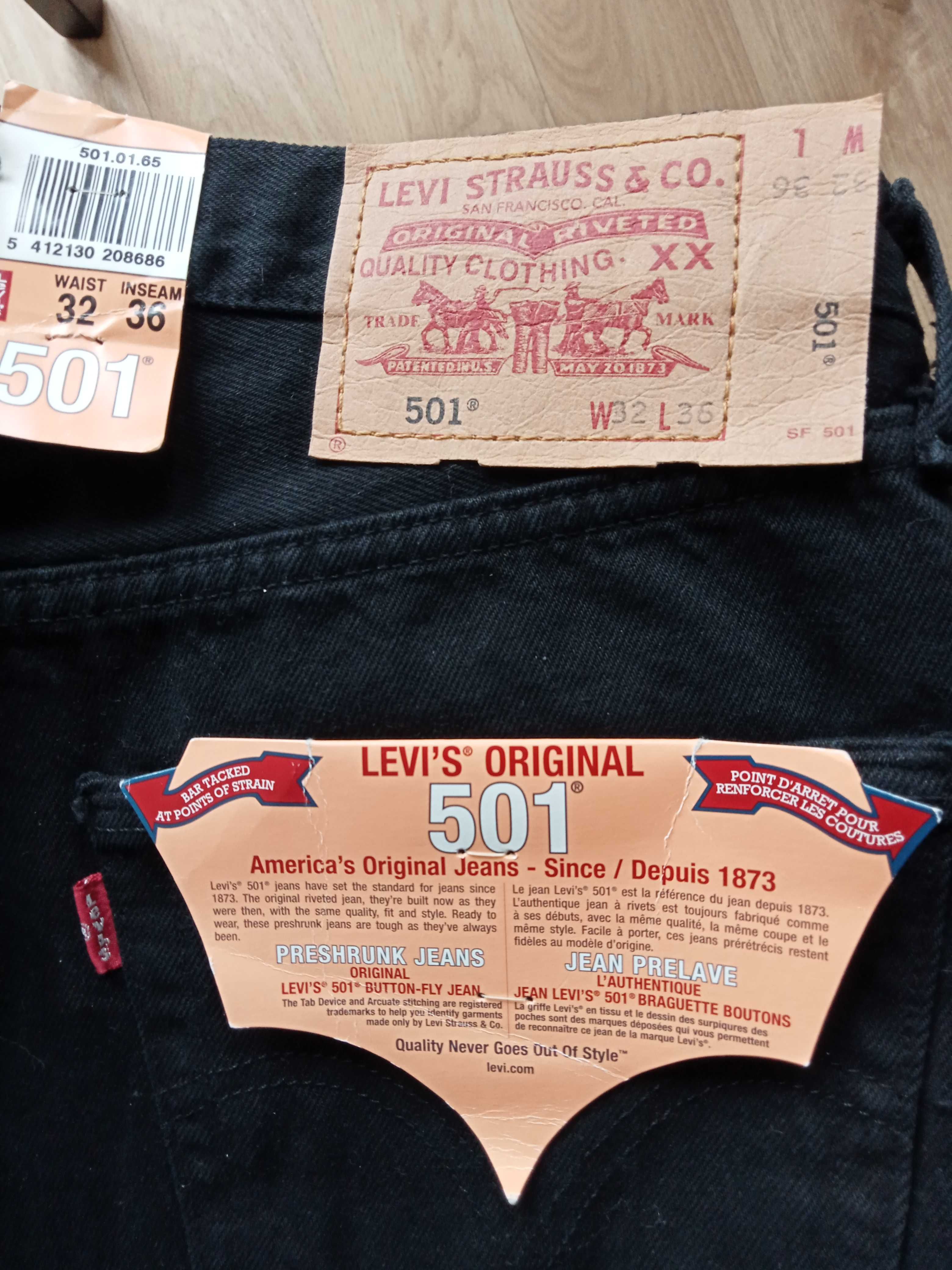 Jeansy Levi's 501 nowe