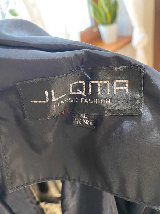 Kurtka parka futro kaptur dłuższy płaszczyk M 38