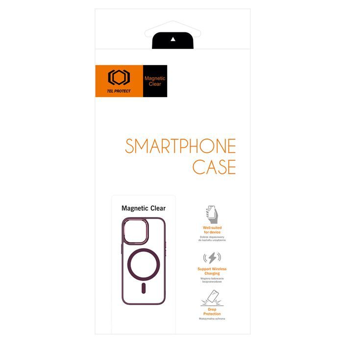 Tel Protect Magnetic Clear Case do Iphone 11 Pro Max Wiśniowy