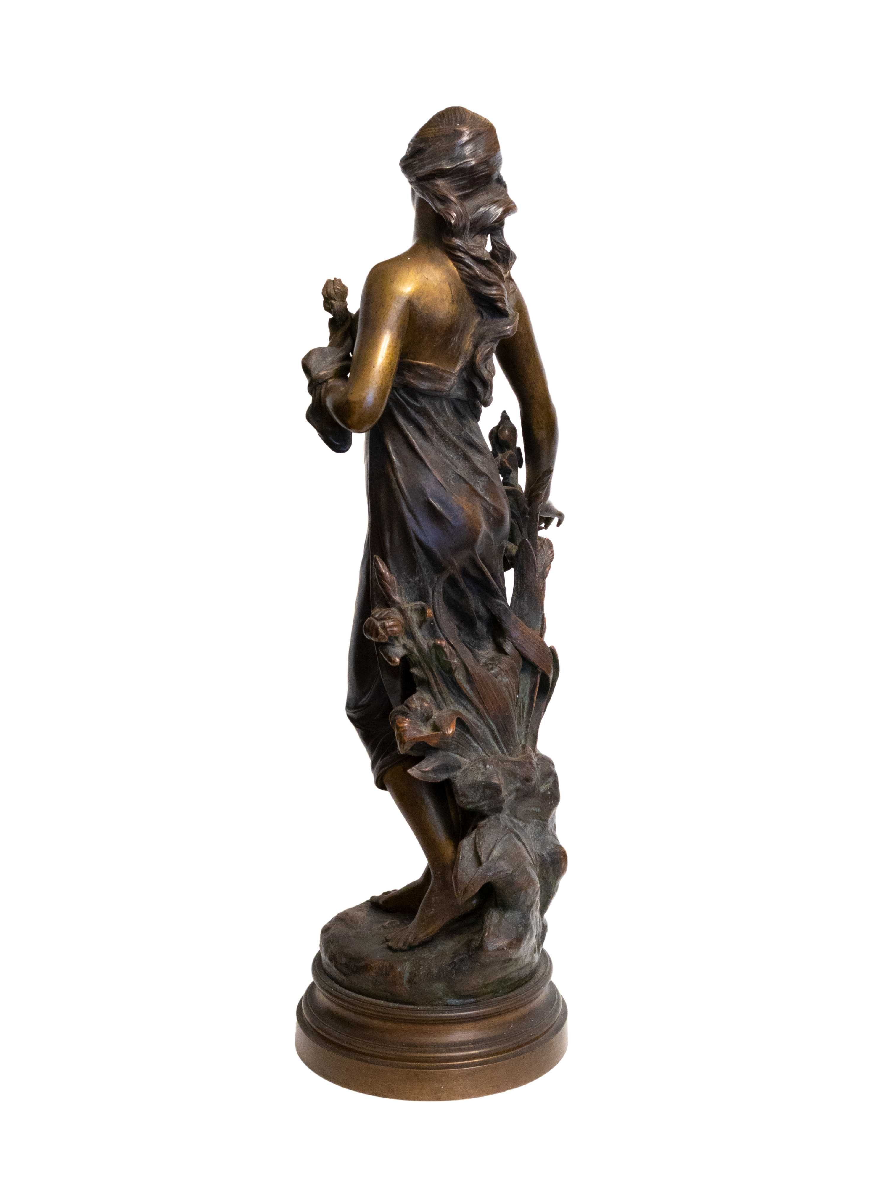 Estátua bronze deusa Diana Edouard Drouot | século XIX