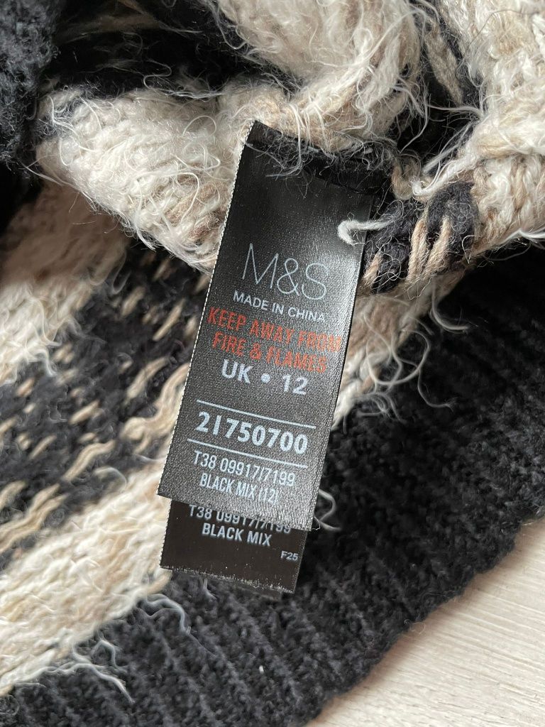 Ciepły sweter Marks & Spencer M&S r.12 M/L jak nowy