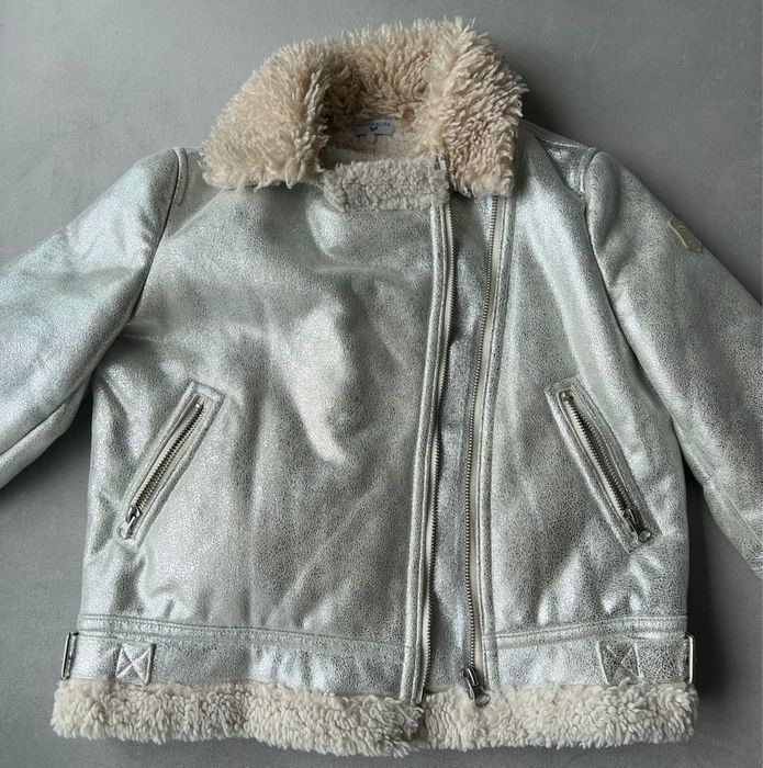 Модная детская эко дубленка от Monnalisa ,оригинал