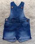 Jeansowe spodenki ogrodniczki H&M 74 serduszko bdb