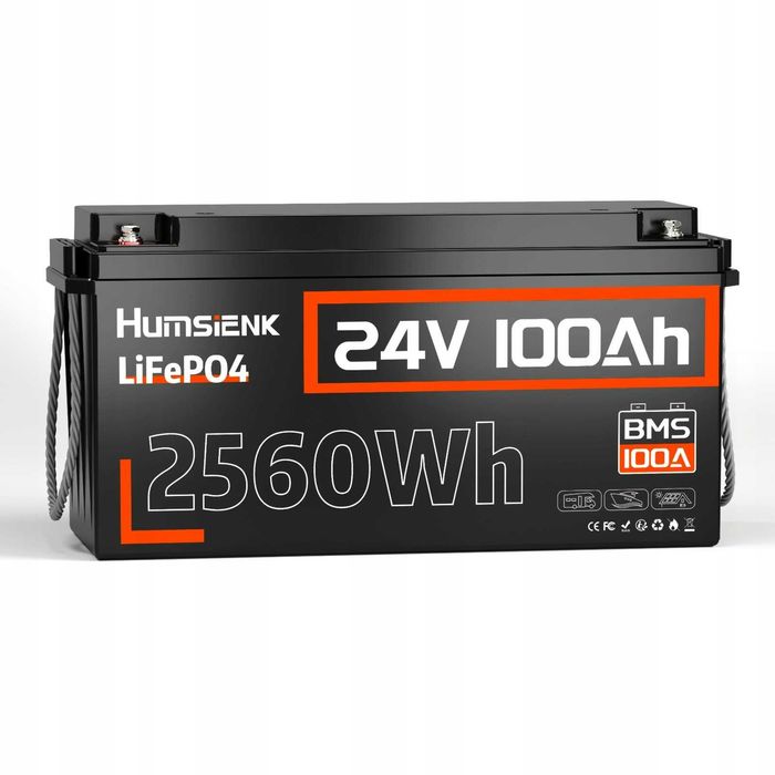 Акумулятор LiFePo4 Humsienk 24V 100Ah. Літій залізо фосфатний 3840Wh