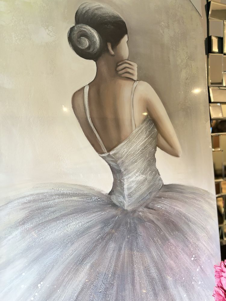Obraz olejny baletnica balerina tancerka ręcznie malowana. 120x70cm