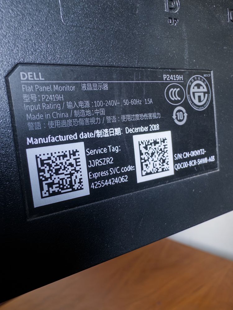 Монитор Dell P2419H + Кронштейн для монитора p2419
