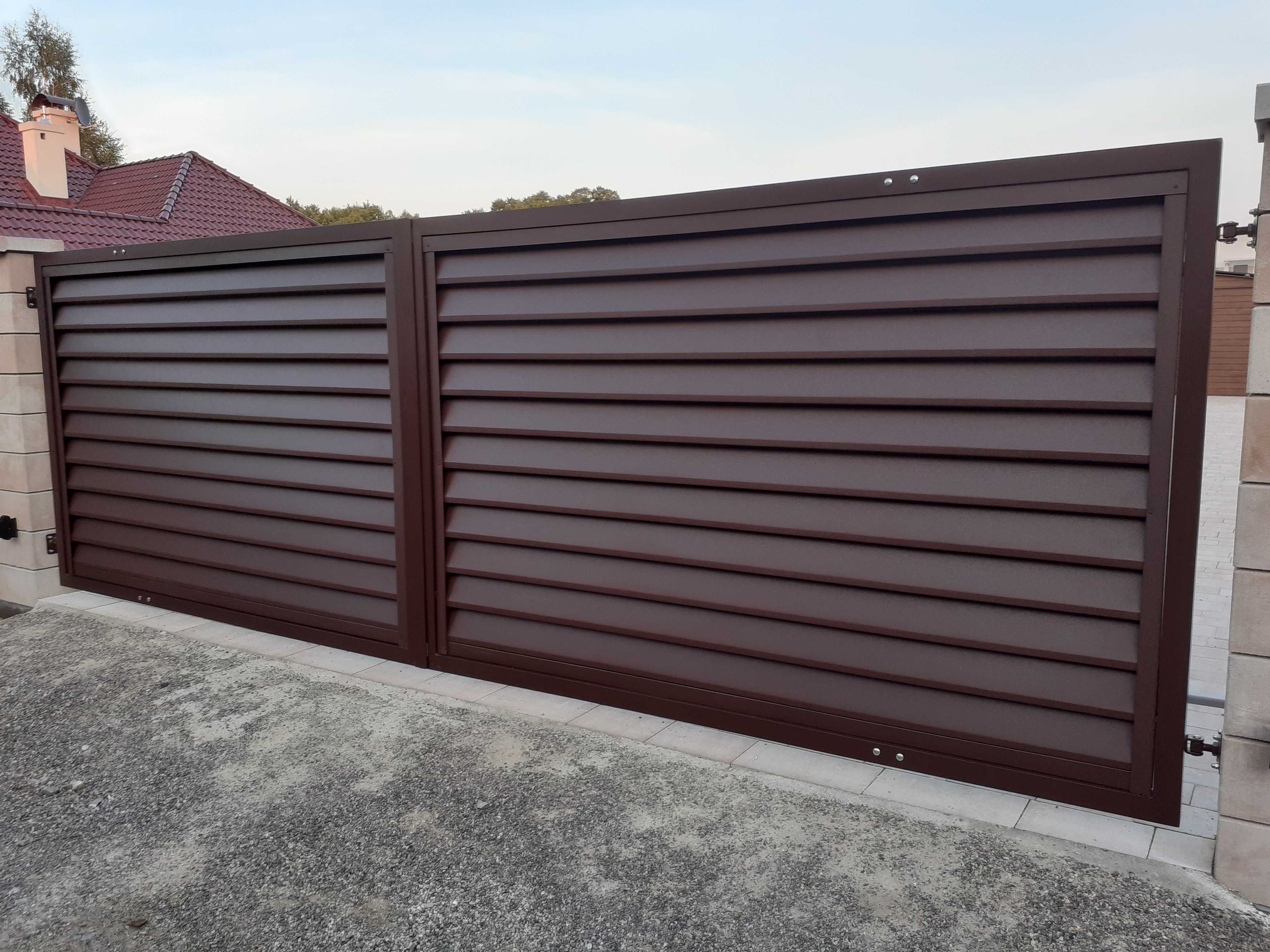 Brama dwuskrzydłowa 4 m Żaluzja Ogrodzenie płot panel