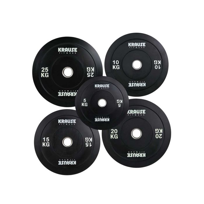 Obciążenie Bumper Czarny Set 150 Kg Krause Fitness