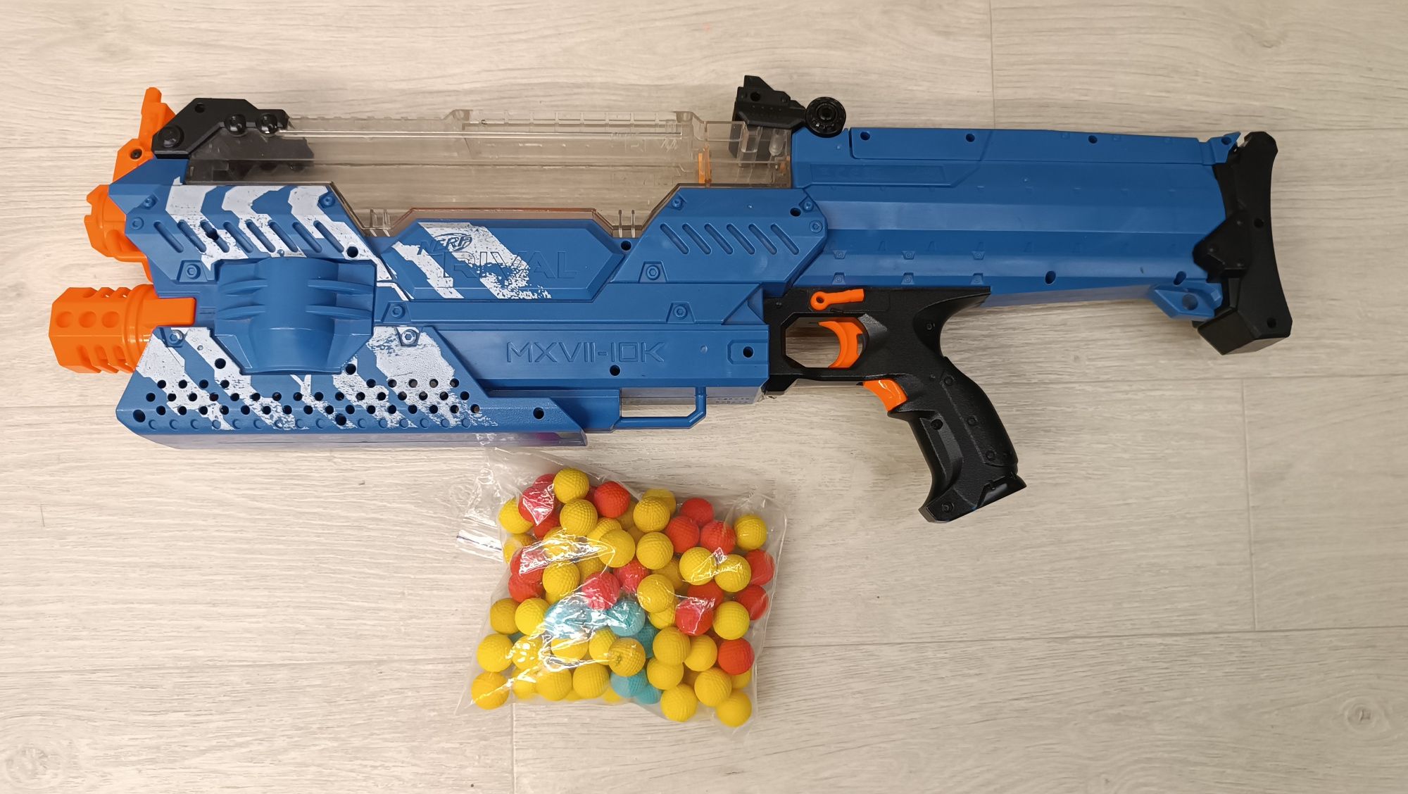 Бластер б.у Nerf Rival Nemesis червоний +100 пуль / 3 комплектації