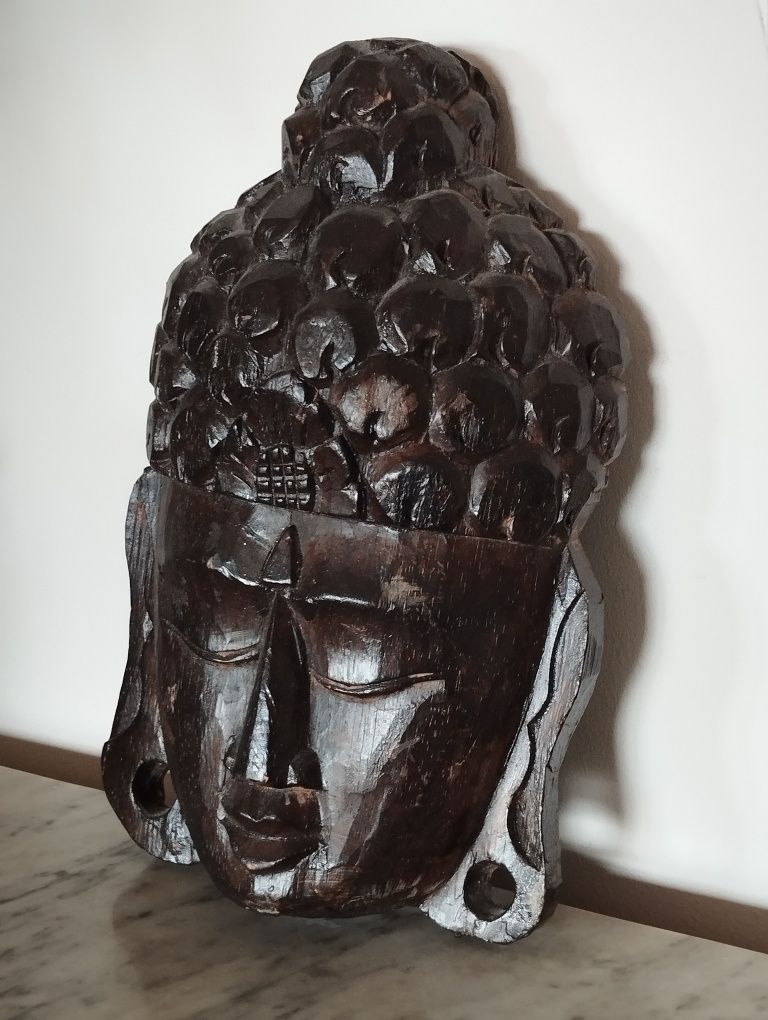 Máscara Buda Madeira