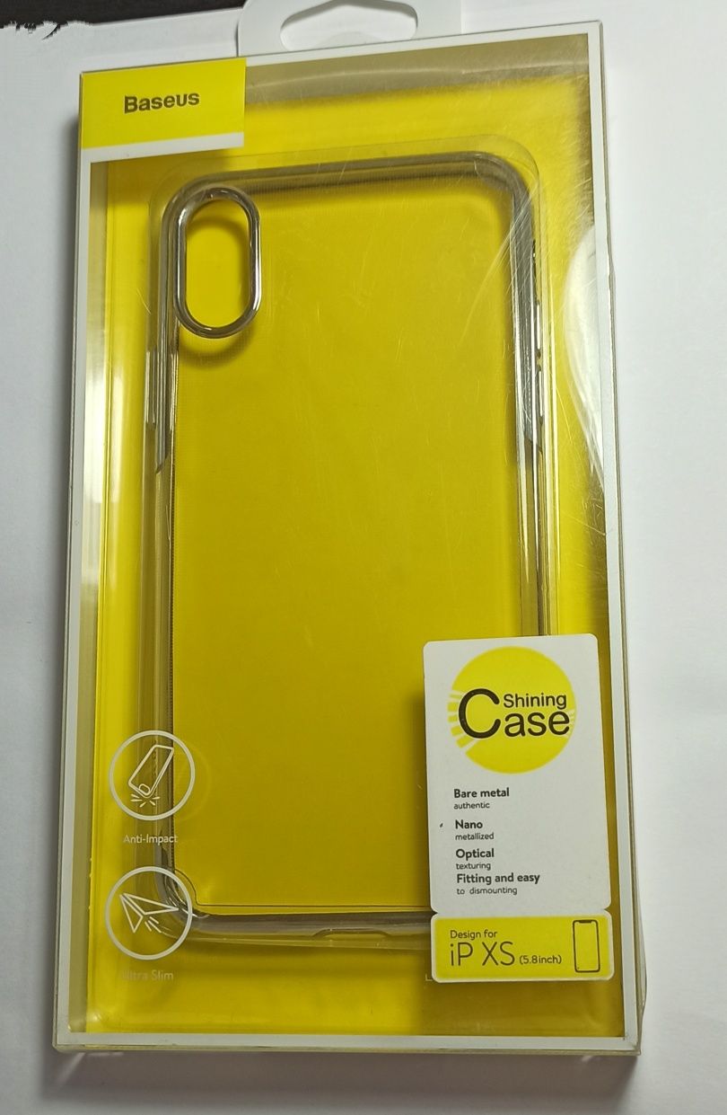 Capa Silicone C/ Chapeamento P/ iPhone X / XS - Baseus - Nova - 24h