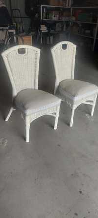 Krzesło, krzesła wiklinowe białe