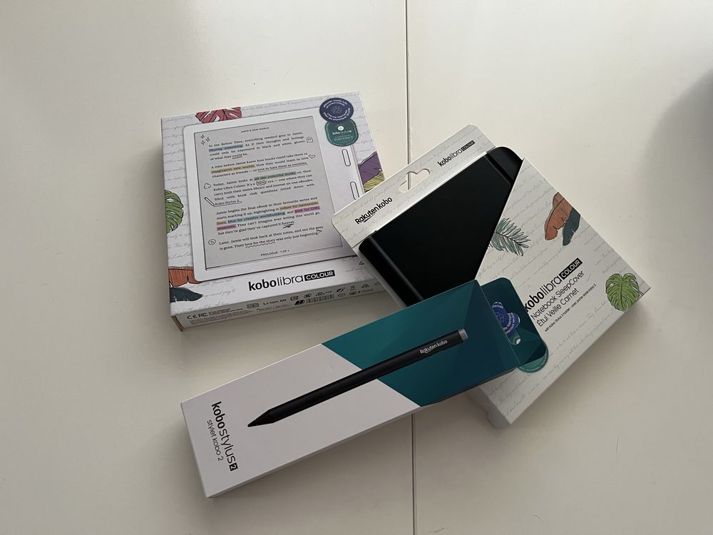 Vendo Kobo Libra Colour + Kobo Stylus 2 + Capa original com factura