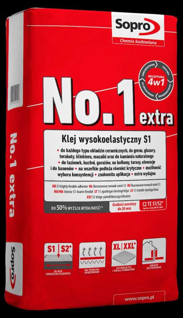 Klej do płytek SOPRO NO.1 extra / nr.1 / nr 1 S1 wysokoelastyczny