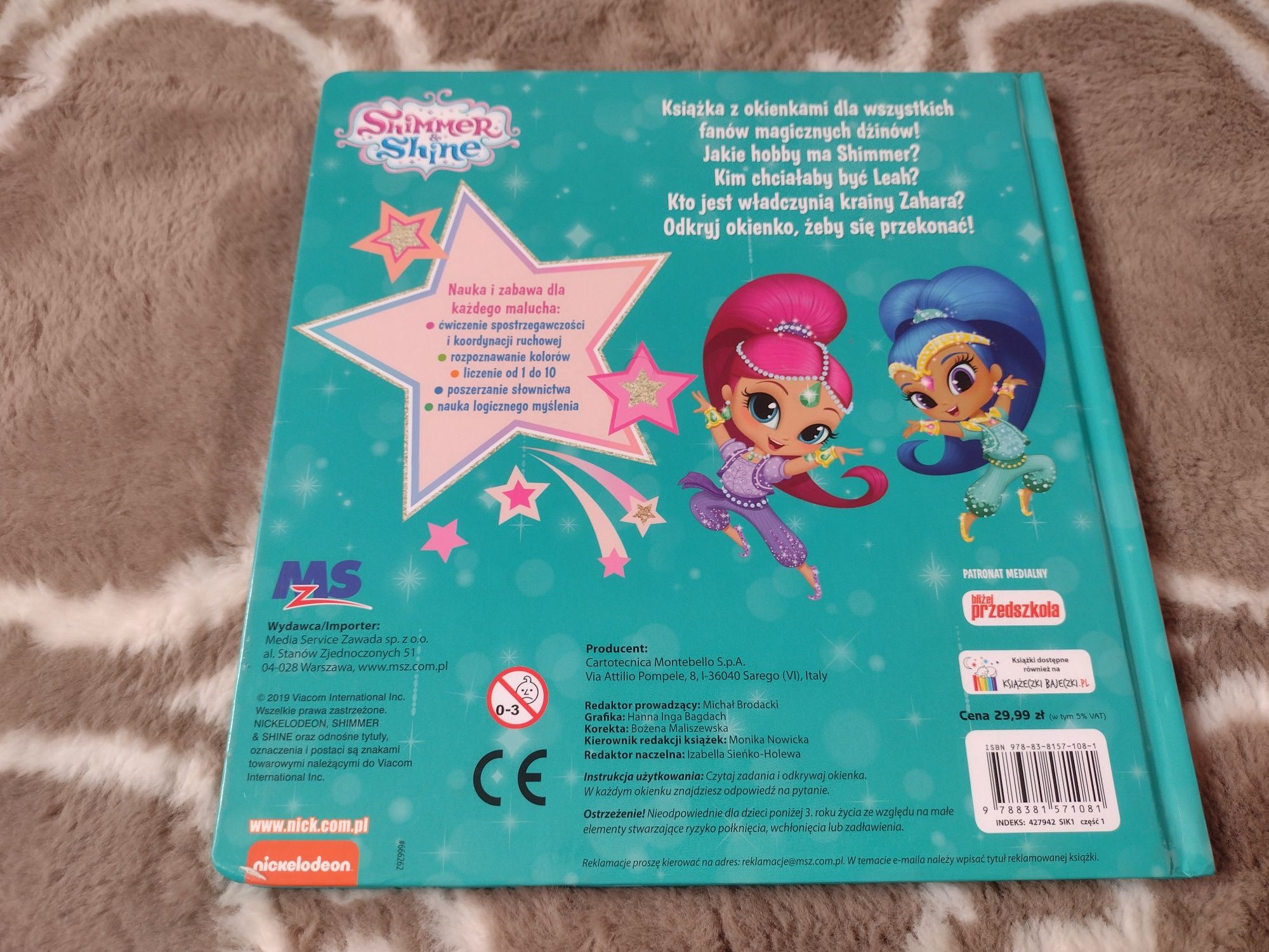 Shimmer & Shine książka z okienkami