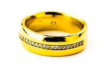 Złoty Pierścionek typu Obrączka - 14K - 7,35g - DIAMENTY - JUBITOM