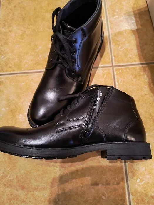 buty męskie skórzane botki nowe