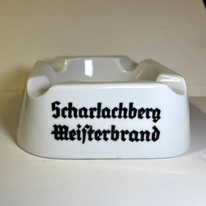 Stara reklamowa popielniczka Weinbrennerei Scharlachberg Meisterbrand