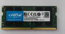 16 GB SODIMM,  crucial, DDR4