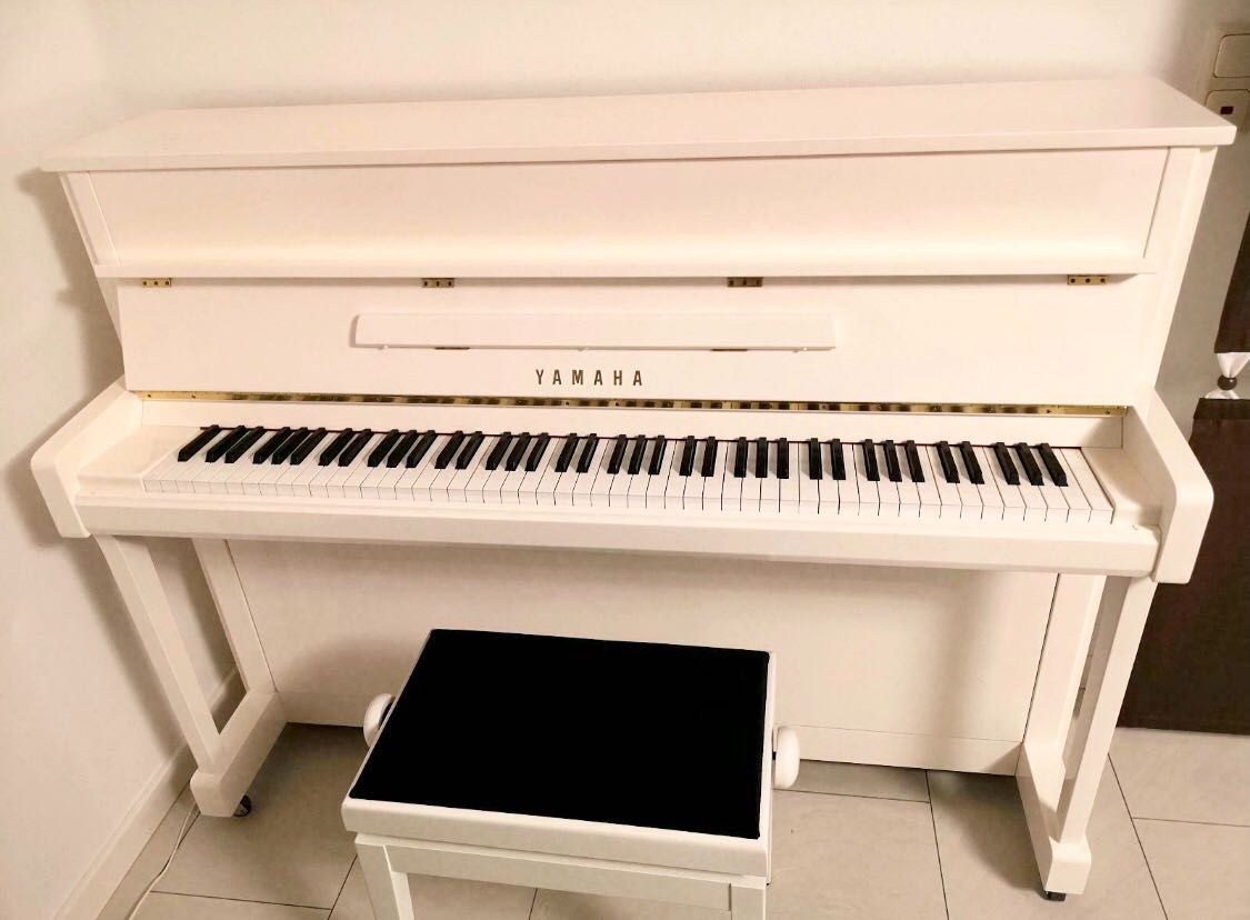 Pianino biale yamaha 114 idealny stan