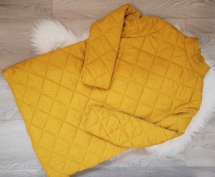 Żółty (musztardowy), pikowany płaszcz, C.O.Z.Y, M (38)