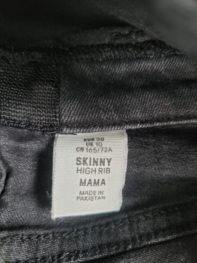 Spodnie ciążowe czarne elastyczne H&M MAMA rozm. M