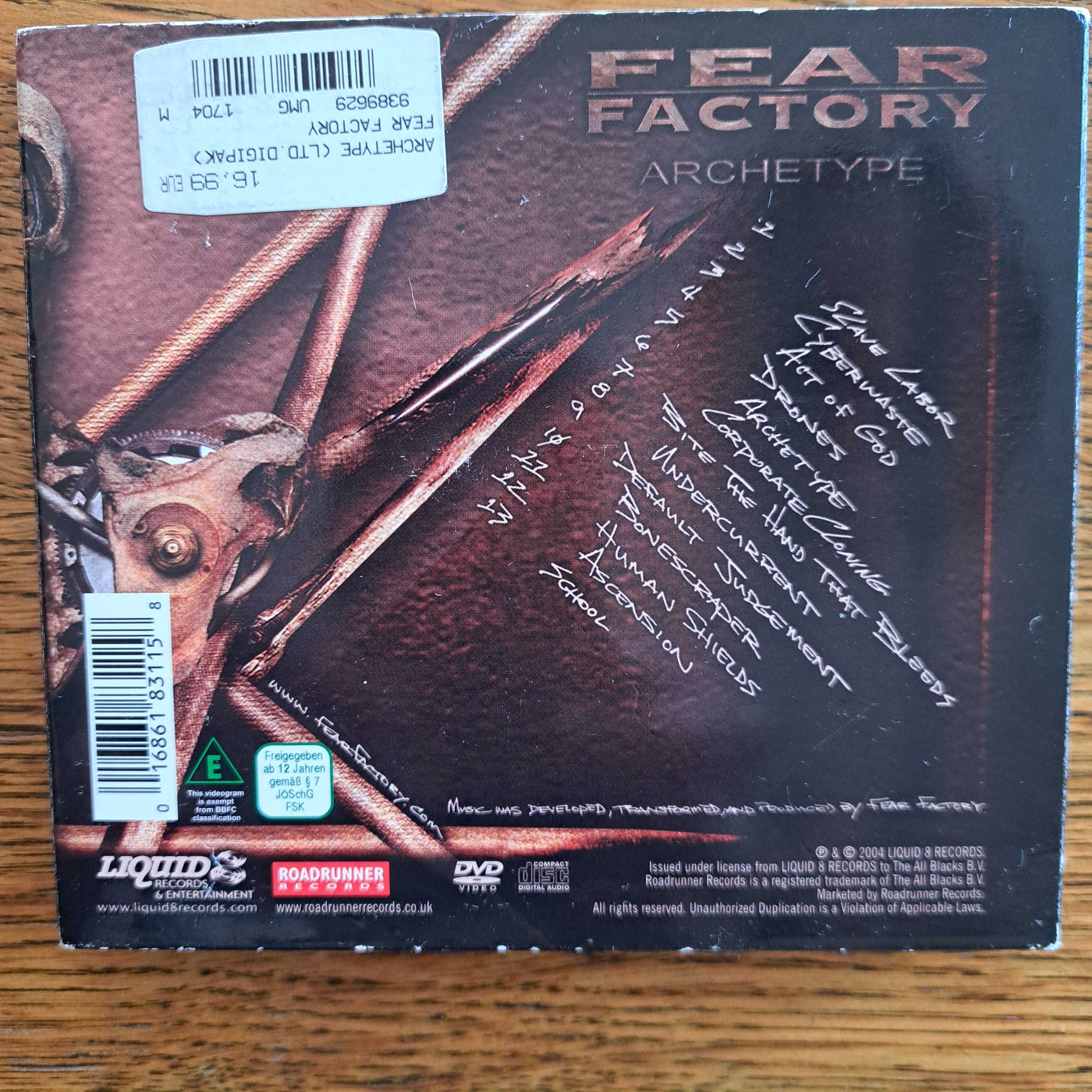 Fear Factory - Archetype CD + DVD Ltd Liquid Records Roadrunner 2004