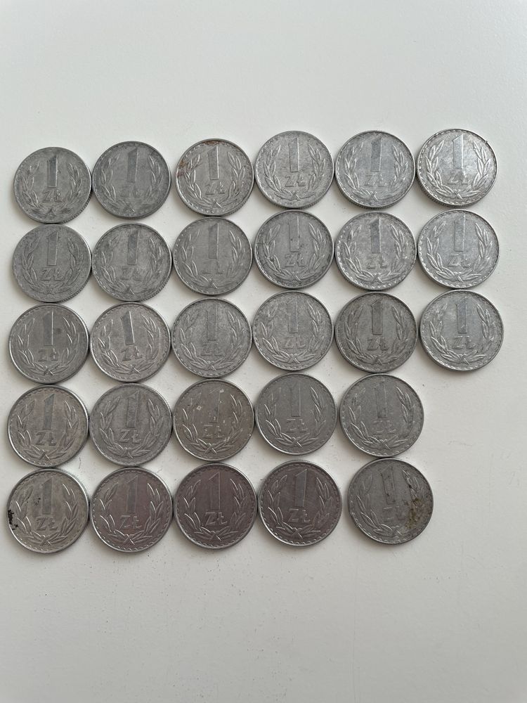 1 zl PRL monety stare 28 sztuk