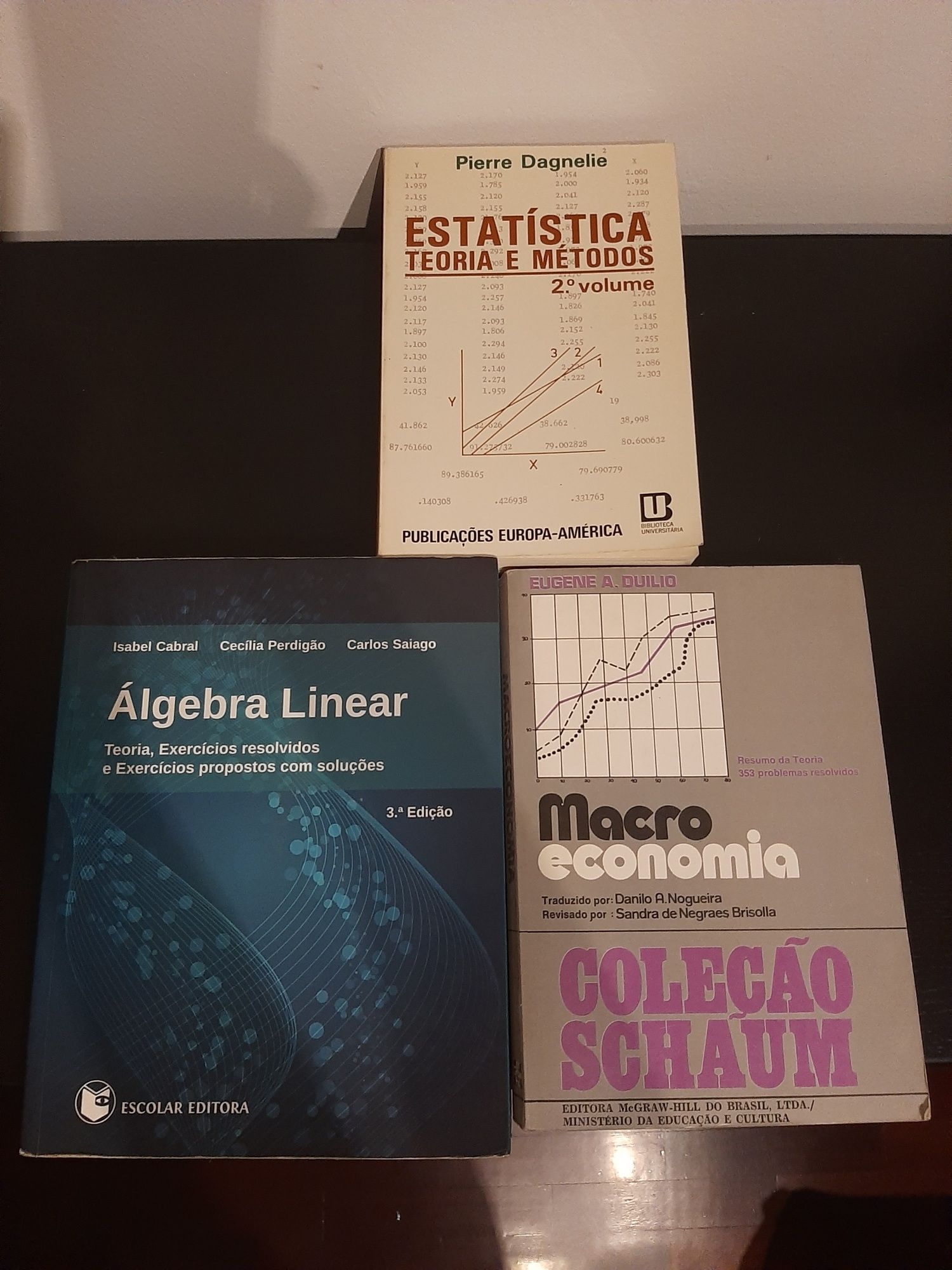 Álgebra Linear escolar editora macro economia estatística teoria e mét