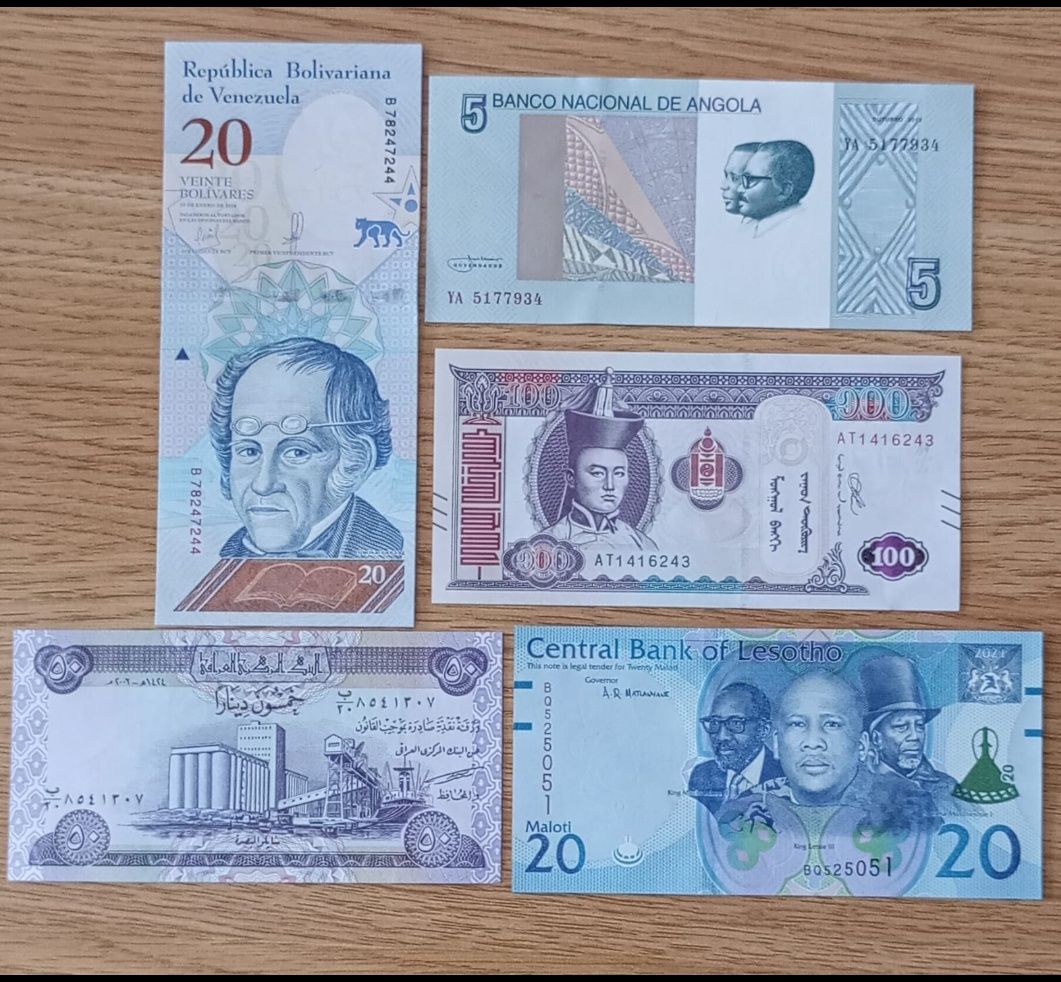 Banknoty Świata 14 szt