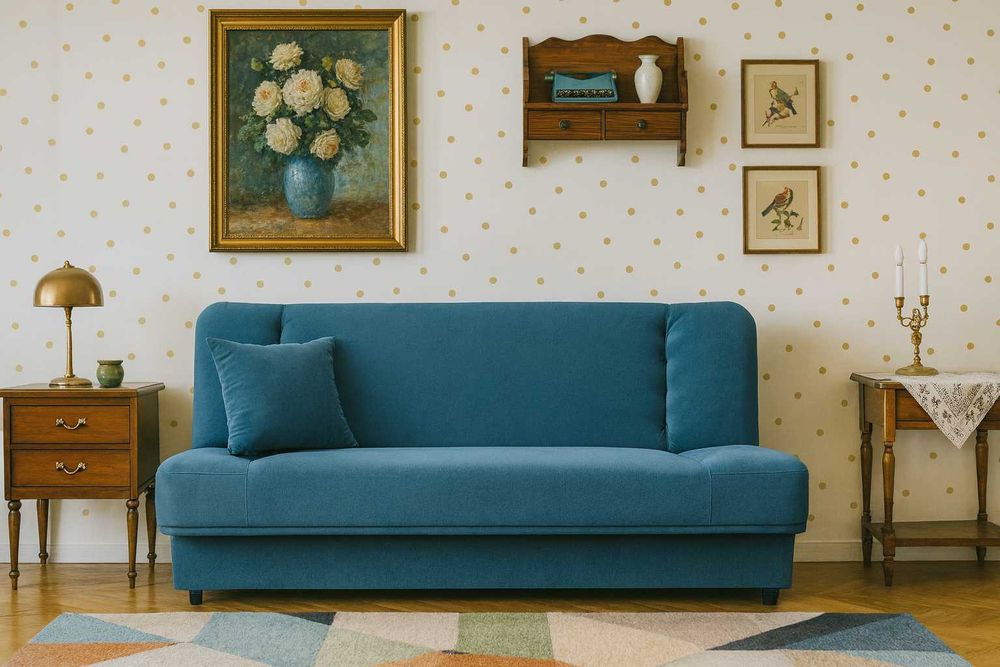 Wersalka, sofa z funkcją spania i pojemnikiem