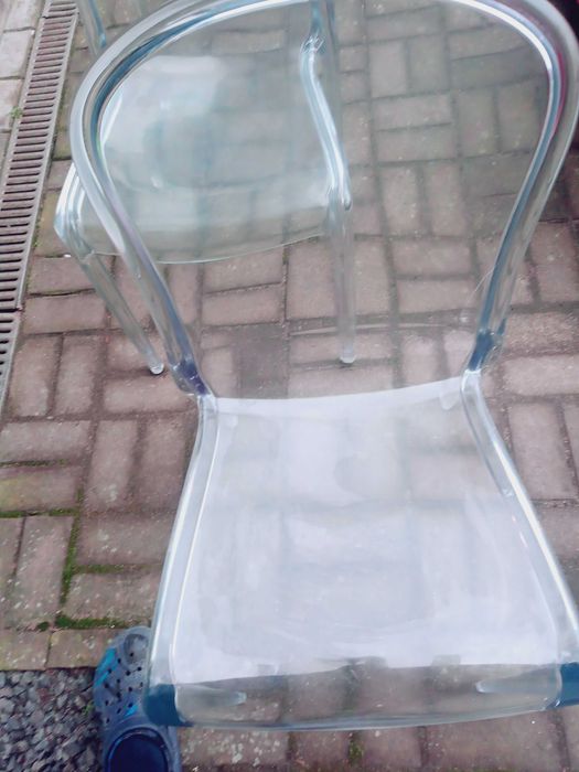 Krzesła przezroczyste Vanity Style z podłokietnikami 2 szt.