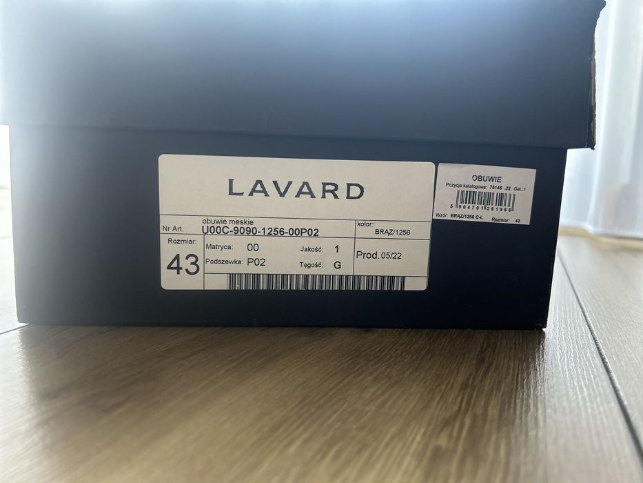 Lavard garnitur zestaw marynarka spodnie koszula krawat buty