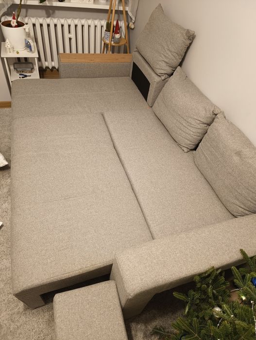Narożnik sofa szara funkcja spania BRW