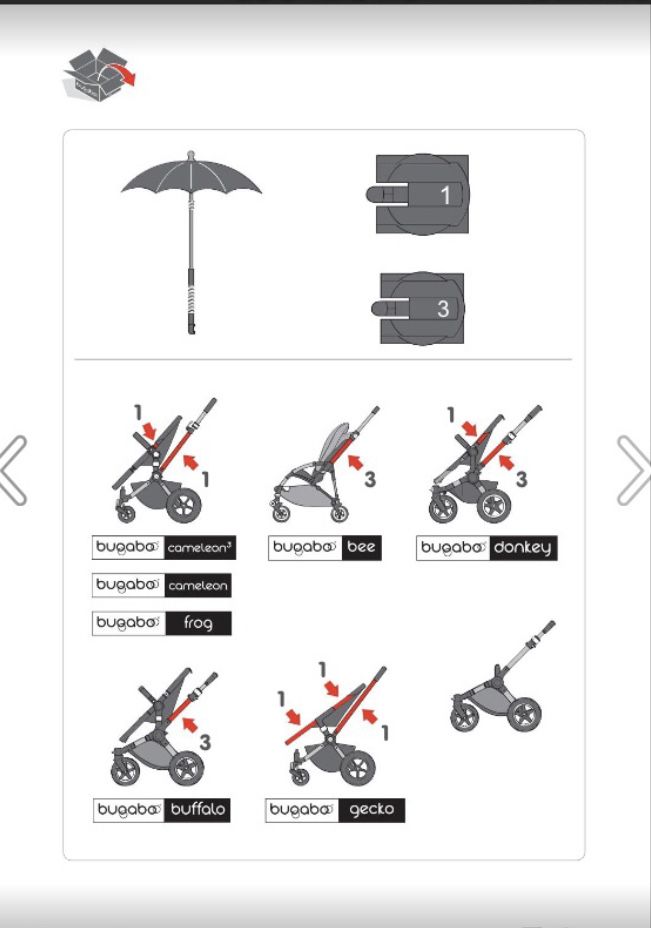 Bugaboo pomarańczowy parasol parasolka