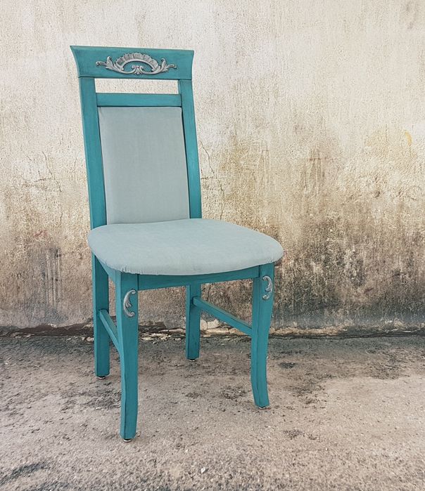 Krzesła z Ornamentami Shabby Chic