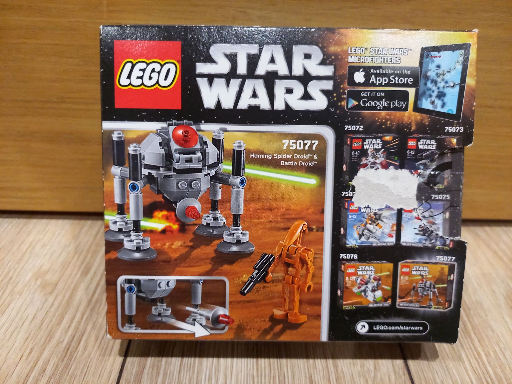 LEGO Star Wars 75077 Homing Spider Droid -Droid-pająk 2015 r. Jak nowy