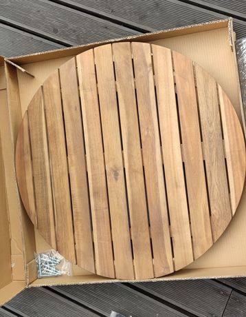 Stolik stół ogrodowy drewniany 80x80x76 Akacja